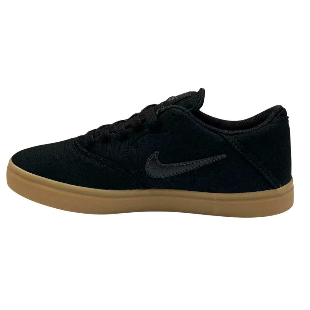 Nike SB Check Youth Boys Skate Canvas Sneakers Size 5Y Black-Tan Lace up Low Top